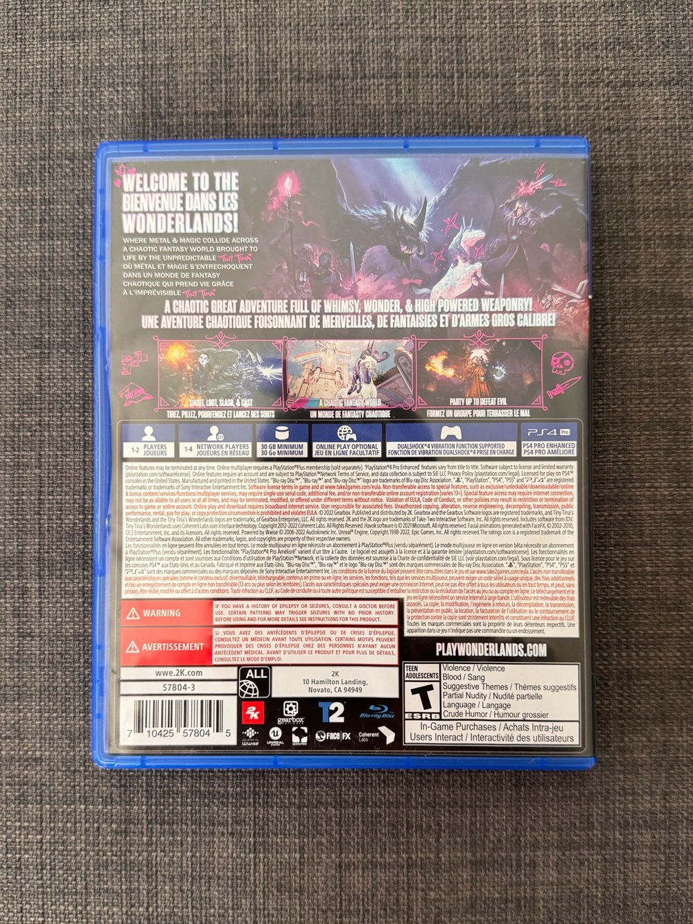 Tiny Tina's Wonderlands Sony PS4 Game Complete Playstation 4 - Picture 2 of 3